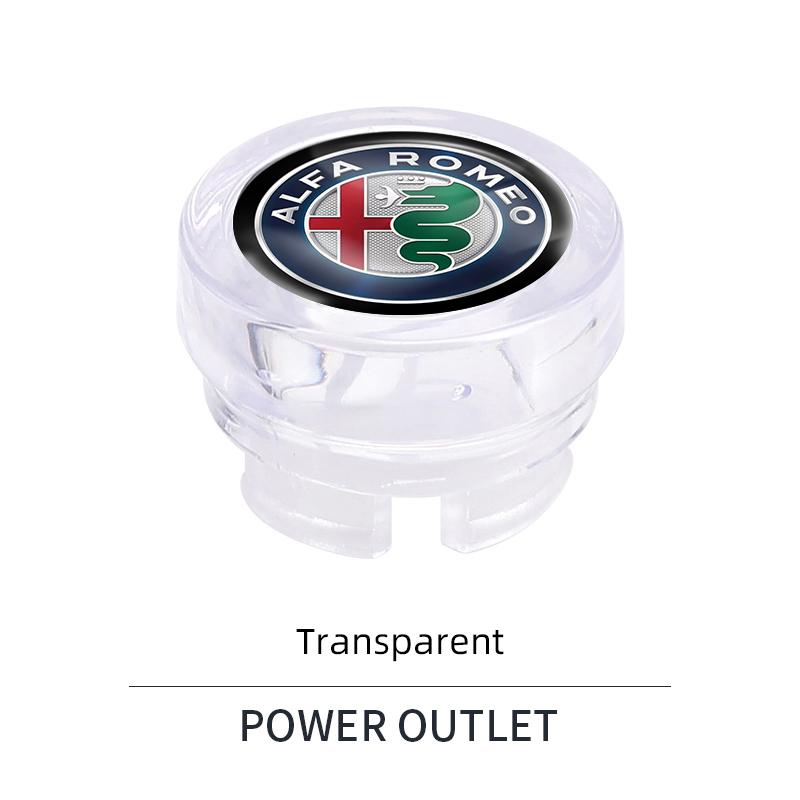 2026 Hot Sticker Car Cigarette Lighter Cap Auto Lighter Dust Proof Cover Accessories For Alfa Romeo 4C 159 166 Spider Giulia Giu