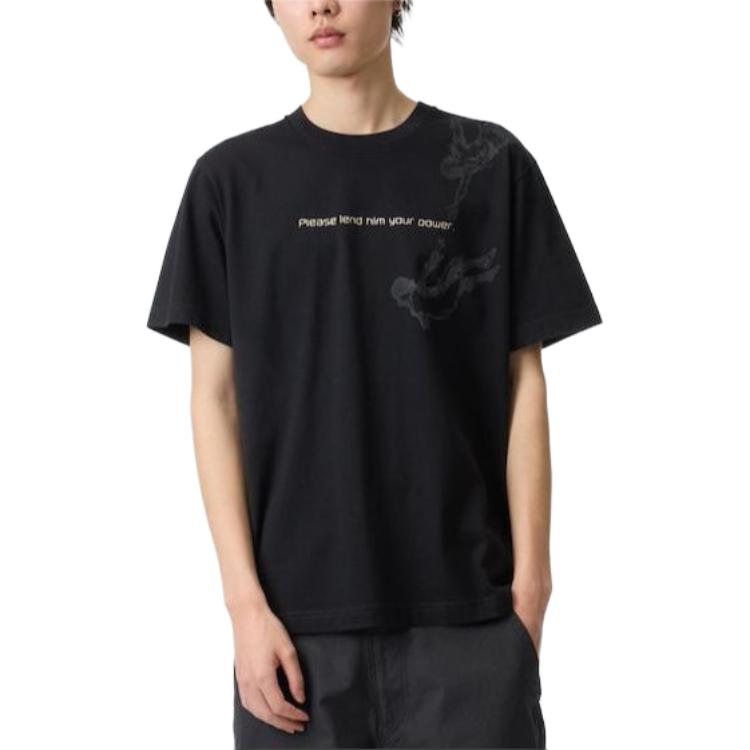 Uniqlo X Legend Of Zelda Collaboration Back Print Round Neck Pullover Short Sleeve T-Shirt Unisex T-Shirts Black 466088-09