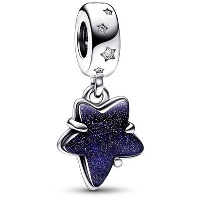 Silver Plated Blue Starry Sky Pendant Alloy Set Star Earth Bead Bracelet & Necklace DIY Jewelry Accessories Series