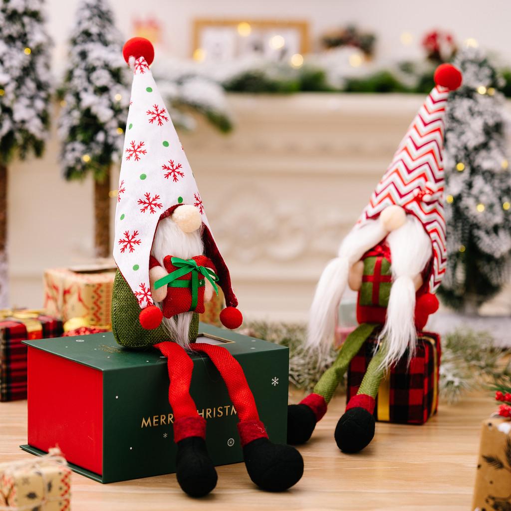 Hat Snowflake Enchanting Rudolph Doll With Gift Box Legs Ideal For Christmas Festivities