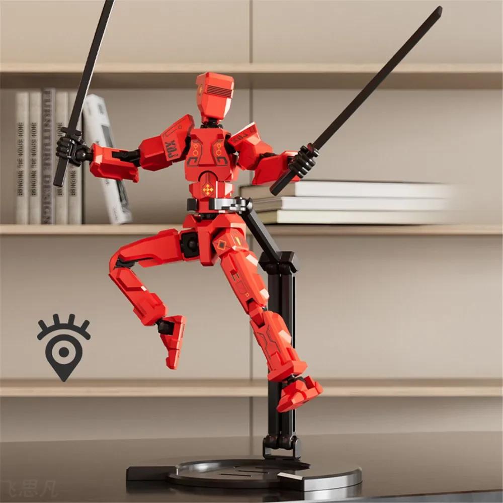 Mecha Titan 13 Actionfiguren T13 Figur Mehrfach beweglich Lucky 13 Actionfigur Dummy Computer Desktop Dekoration