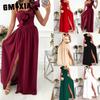Women's Fashion Summer Spring Solid Color Print Sleeveless Casual Dresses