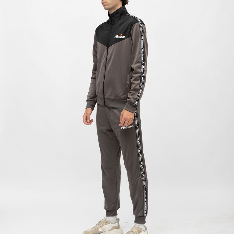 Ensemble veste de sport gris foncé avec bandes noires Homme ELLESSE