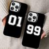 Number Football Phone Case For IPhone 16 15 14 13 12 11 Pro Max X XR XSMAX 8 7 Plus Matte Shockproof Back Cover
