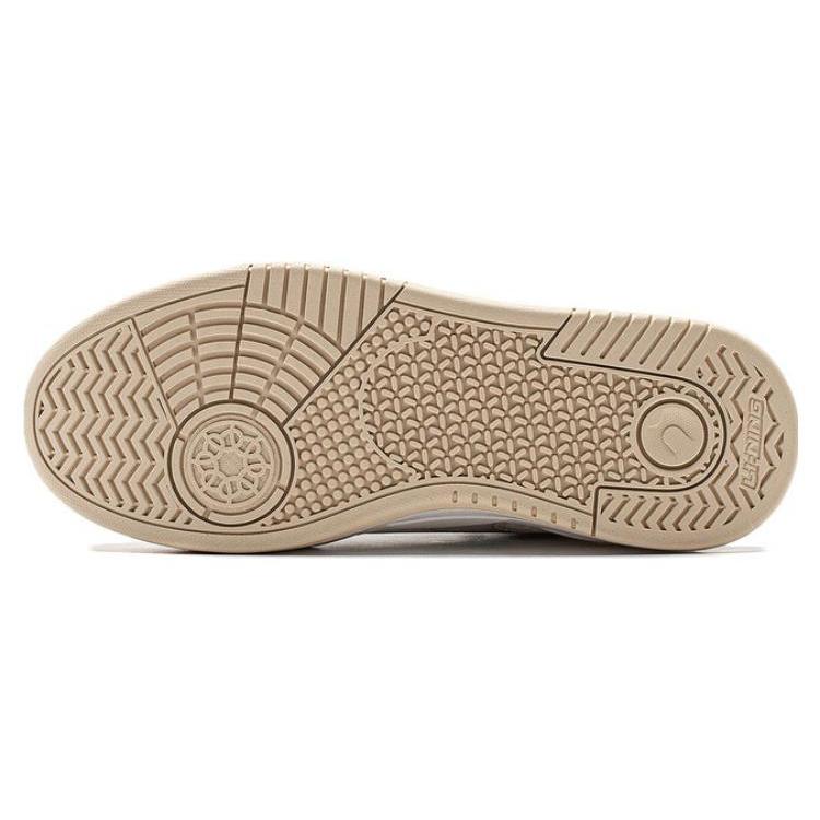 Li Ning Desert Plain Slip Resistant, Abrasion Resistant, Breathable High top Skateboard Shoes Women's White AGCT286-4