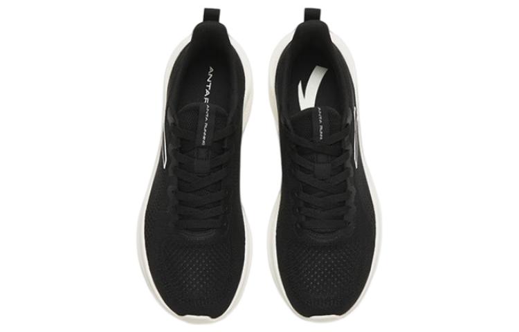 Men's Sneakers ANTA Cushioning Slip Resistant Breathable Low Top Casual Running Shoes Men's Black