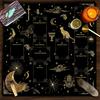 Practical Foldable Night Theme Tarots Cloth Easy To Clean Velvets Divination Mat Fabric Texture for Spiritual Practices