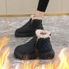Women's Boots Winter Plush Cotton Boots Warm Platform Comfort Cold Proof Bottes Femmes Zipper Anti Slip Snow Boots Botas Mujer