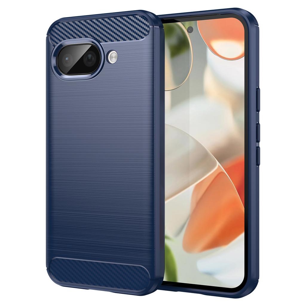 Pro Google Pixel 9a Pouzdro Textura karbonových vláken Broušený Odolný proti otiskům prstů Zadní kryt telefonu