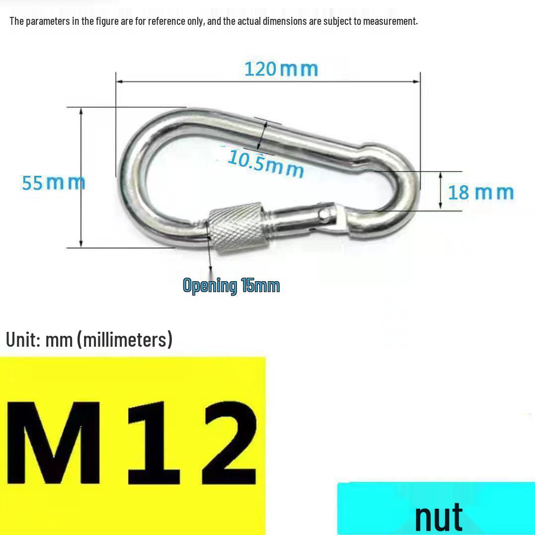 

Locking Safety Snap Hook Key Chain with Climbing Ring