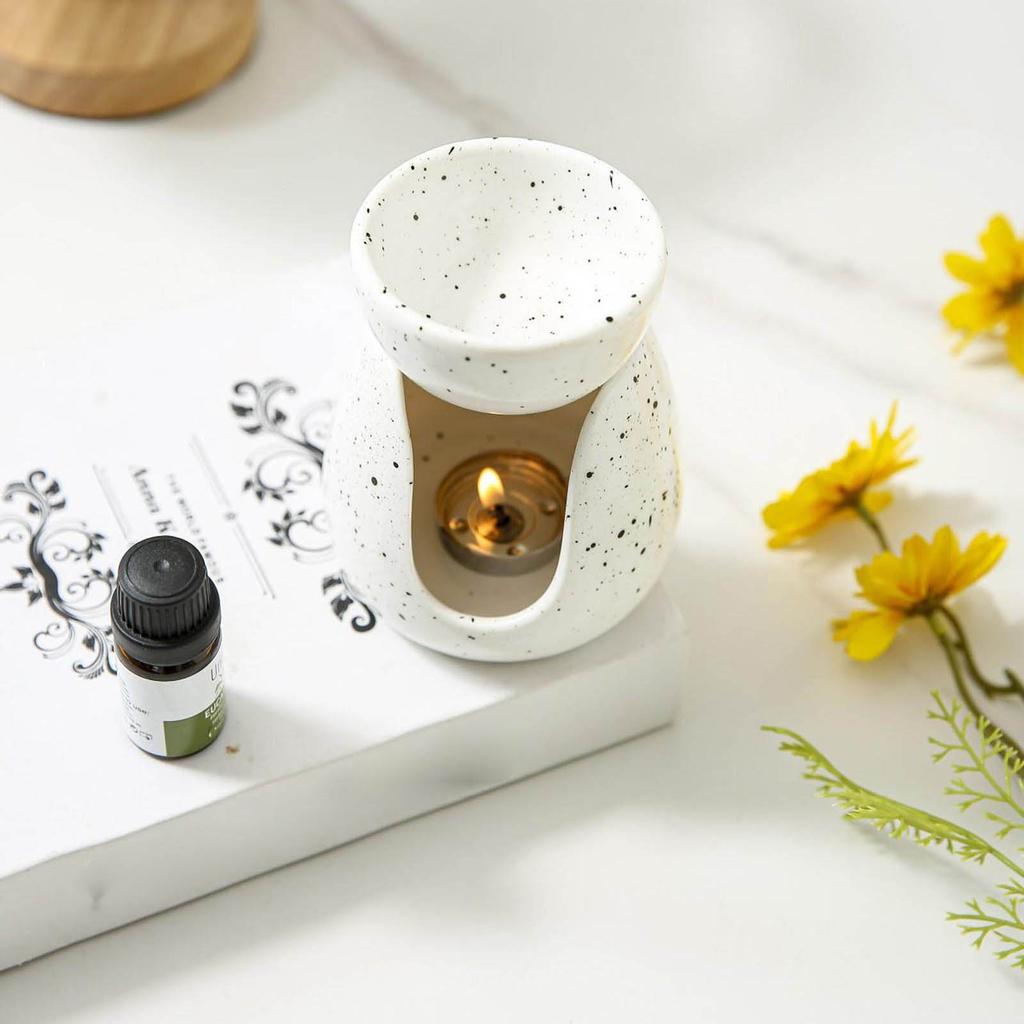 Ceramic Oil Burner, Aroma Lamp, Tea Light Holder, Aroma Diffuser Warmer for Essential Oils Fragrance Oil and Scented Wax