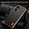 AZNS For Oppo Reno13 5G (Global) Case Electroplating Carbon Fiber Texture PU + TPU Phone Cover