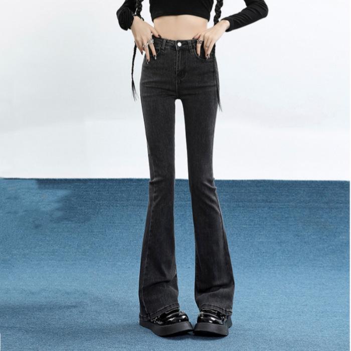 Womens Updated High-waisted Slim and Stylishable Versatile Flared Trousers for Women In Autumn and Winter