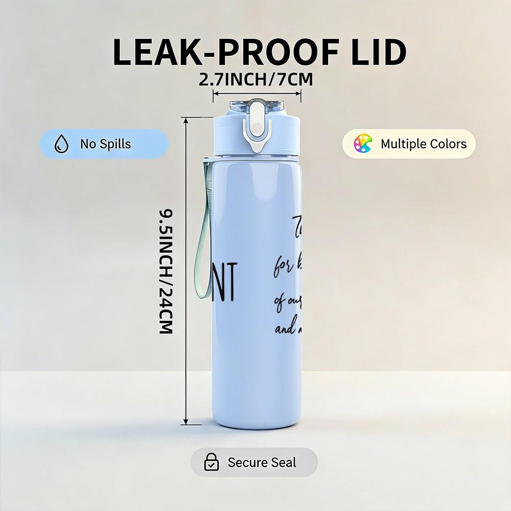 1PC Best Orthodontist Thank You Quote Print 750ml Color Plastic Sports Water Bottle Leakproof Flip Straw Lid Suitable for Sports Office Home Use