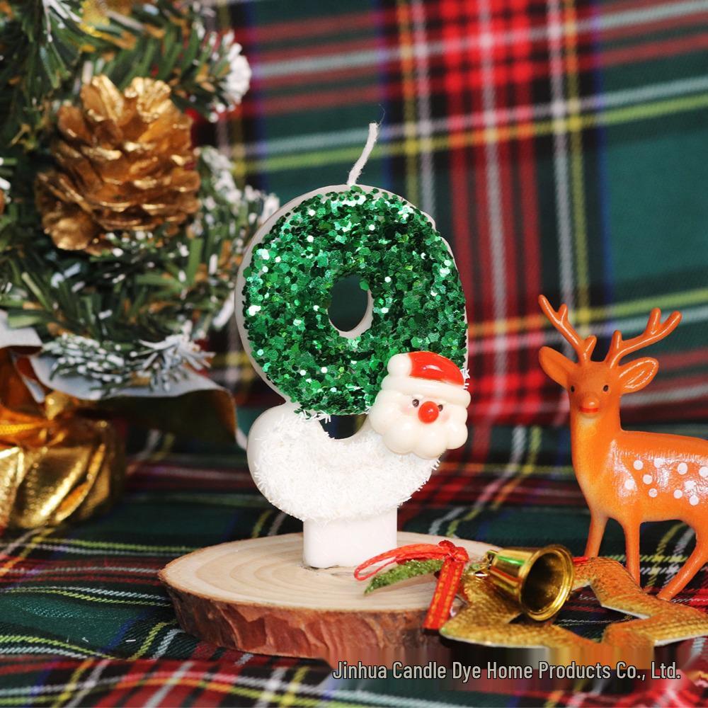 Santa Claus Birthday Number Candles - Creative Christmas Cake Decorations & Gifts