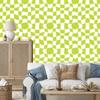 Wallpaper Casual Checkerboard Lime and White 50x1000