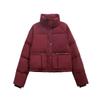Short Standing Collar Short Coats Down Cotton Jacket Women's Winter New Item Korean Version Loose and Slimming Bread Jacket
