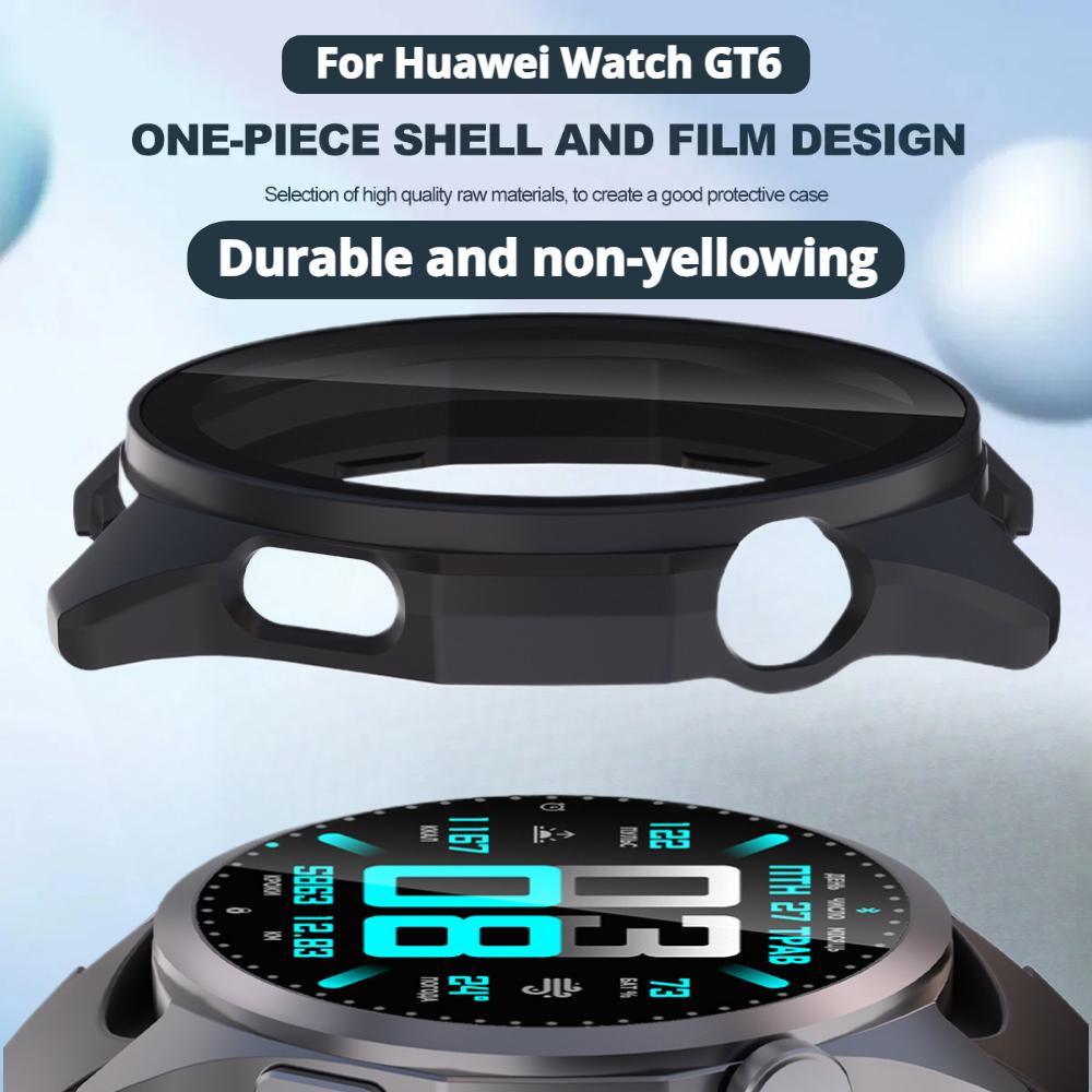 Tempered Glass+PC Case for Huawei Watch GT6 41mm Full Cover Smart Watch Accessories Protective Hard Huawei GT6 46mm Cases