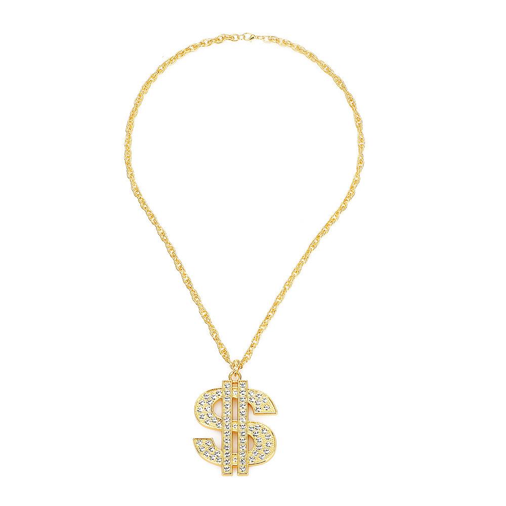 European and American hip hop exaggerated necklace big gold chain plastic simulation local tyrant gold performance festival performance props