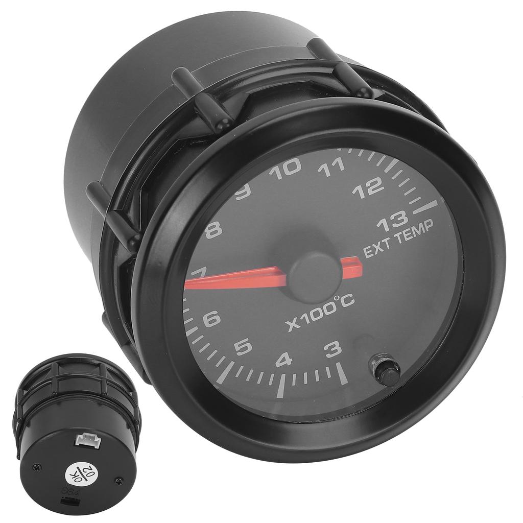 Exhaust Gas Temperature Meter 2in52mm 300?1300 Celsius  7 Color Backlight DC10?15V for 12V Cars with Sensor