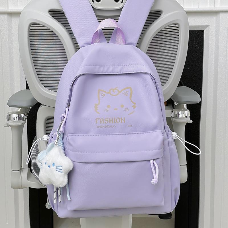 Schoolbag backpack ins light and cute backpack large capacity high school student versatile student simple high value college style