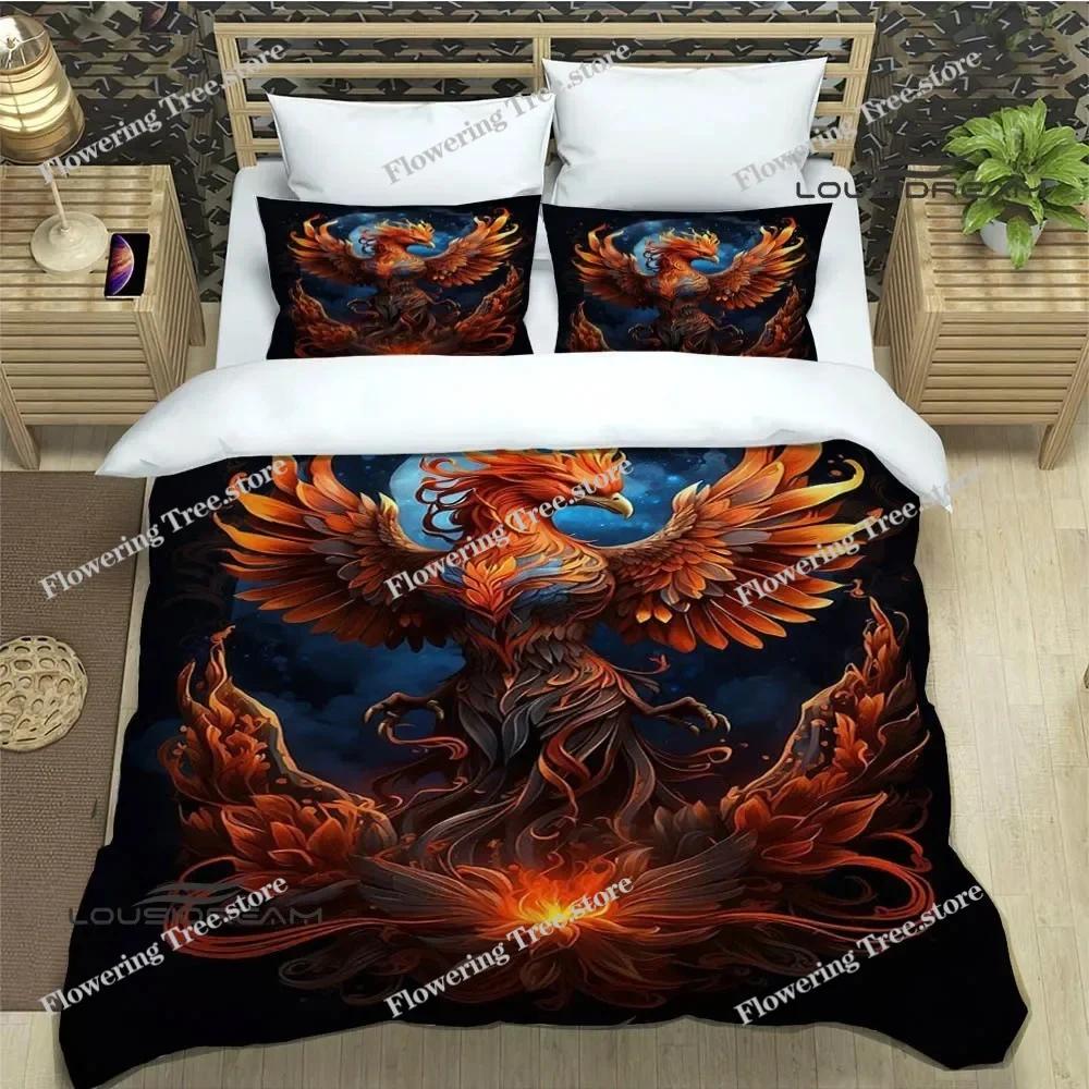 3D Phoenix Printed Bedding Sets Exquisite Bed Supplies Set Duvet Cover Bed Comforter Set Bedding Set Luxury Birthday Gift