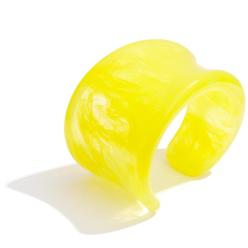 Eetit 64mm Multi-color Big Resin Acrylic Cuff Wide Bracelet Bangle for Women Waterproof Charm Statement Street Large Jewelry