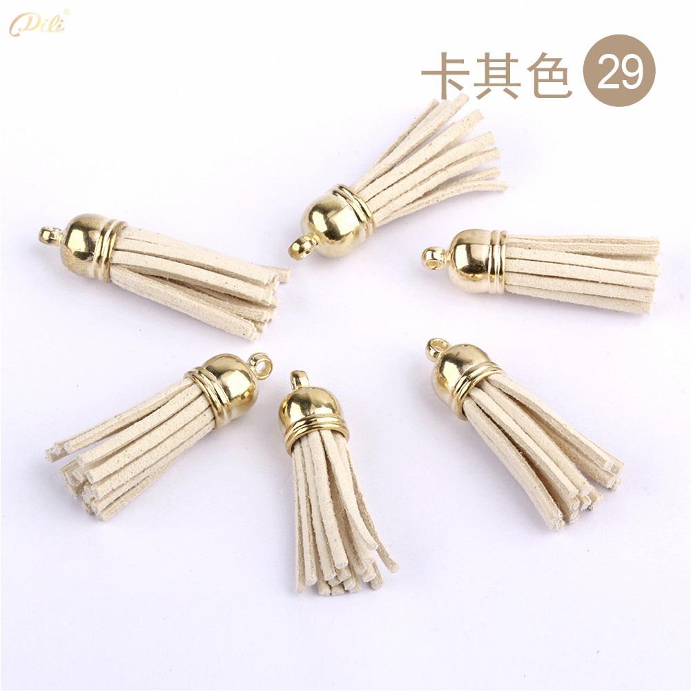 5/10/20Pcs 38mm Mini Leather Tassels Keychain Tassels For DIY Crafts Charms Earrings Bracelets Jewelry Making Supplies
