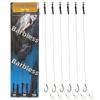 6# 8#10# Fish Hook Anti-entanglement Fixture Bait Soft Bait Wear Fake String Barbed Hook Fishing Hook Fishing Tackle