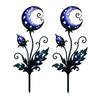 2D Sunflowers Garden Stake Retro Flat Metal Plant Decoration Carnivorous Flower Yard Art