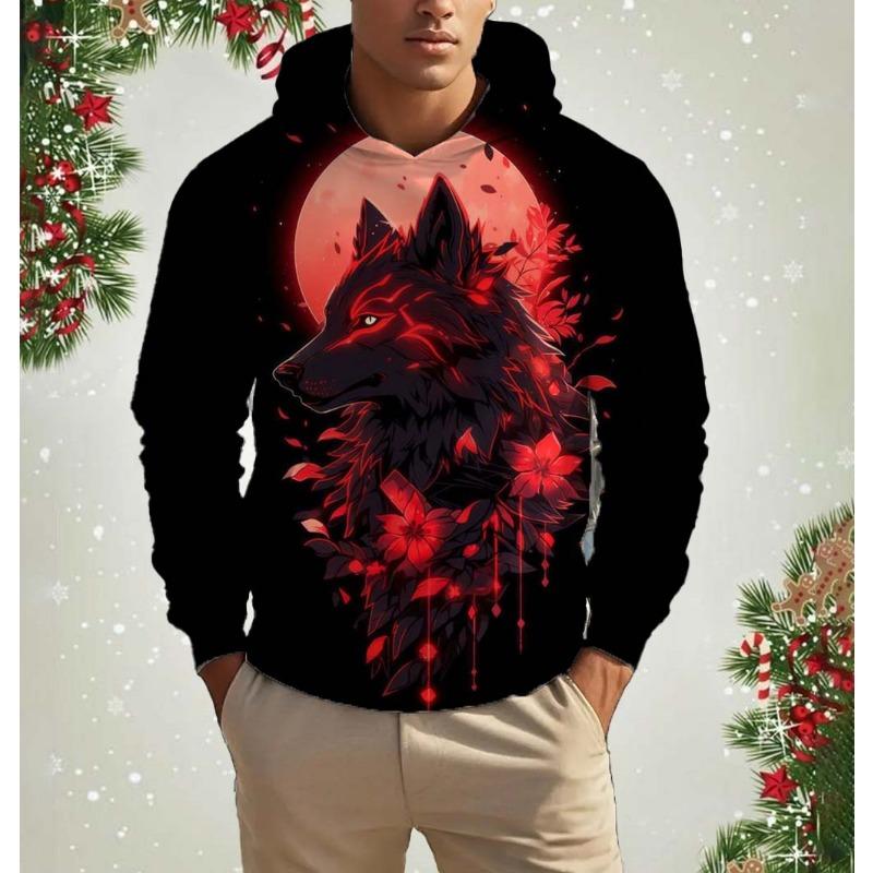 3D Print Men's Hoodies Top Autumn Fashion Casual Long Sleeved Pullover Oversized Sweatshirts Clothing