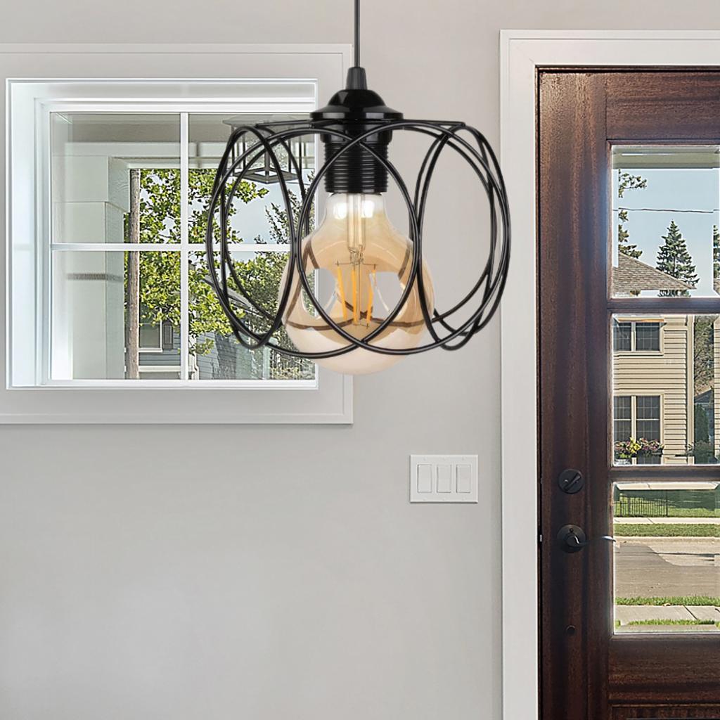 

Evo Authentic Black Metal Chandelier Hall Entrance Pendant