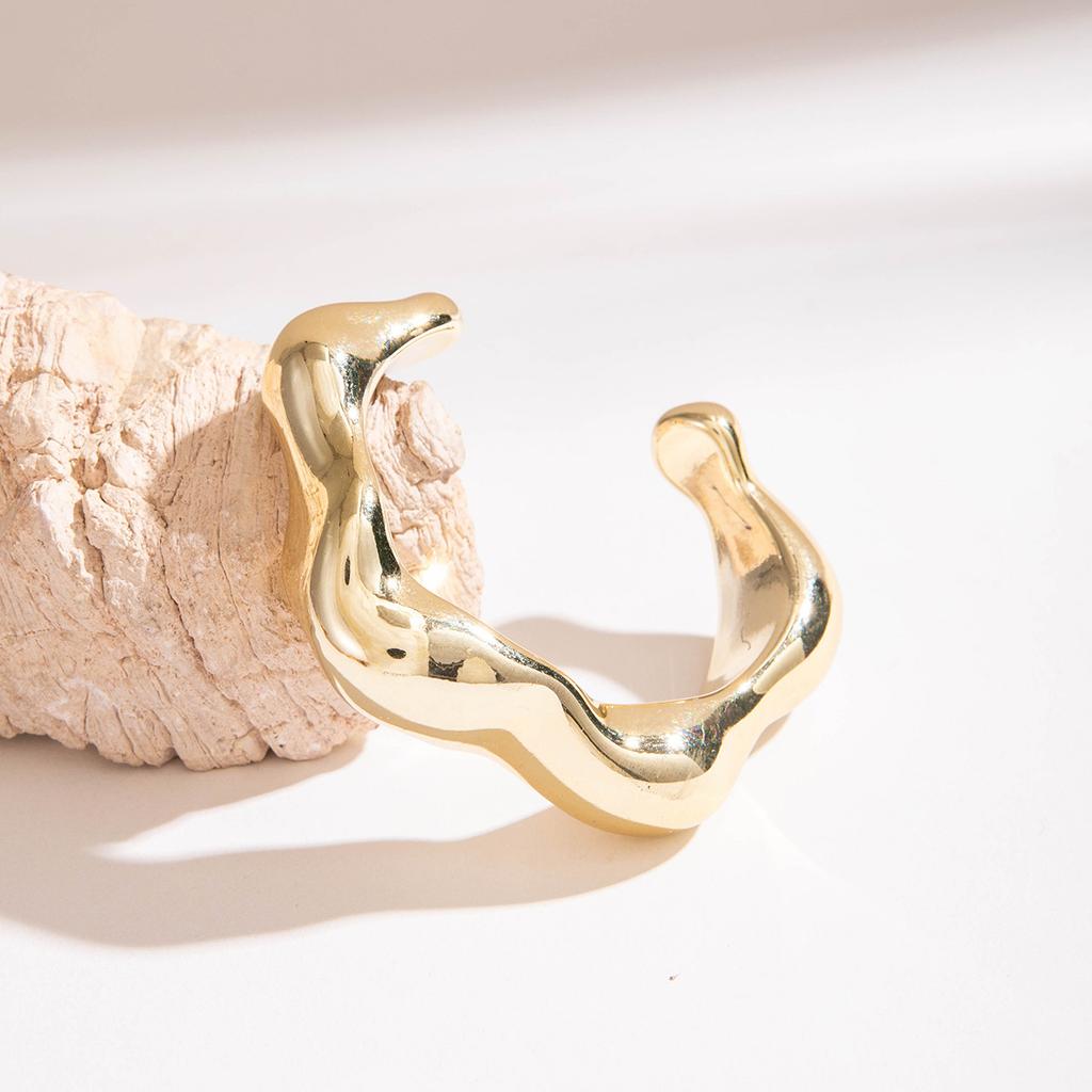 Geometric Irregular CCB Gold and Silver Bracelet, Hip Hop Exaggerated Jewelry Bracelet Set Female
