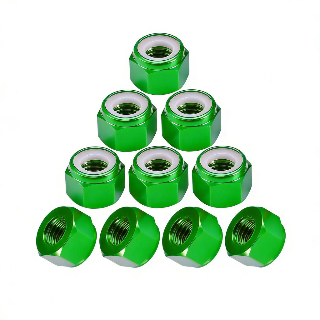 10 Pezzi Dadi autobloccanti con inserto in nylon M2-M5, Dadi esagonali antivibranti in alluminio 6061 per Droni, Applicazioni Automobilistiche ed Elettroniche
