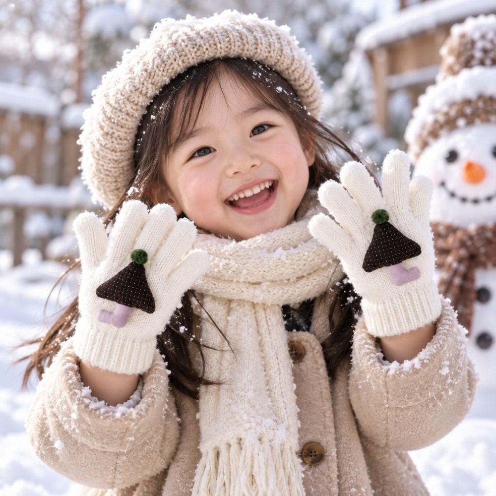 1 Pair Cute Kids Gloves Separated Finger Toddler Gloves Cute Winter Gloves  Winter Season