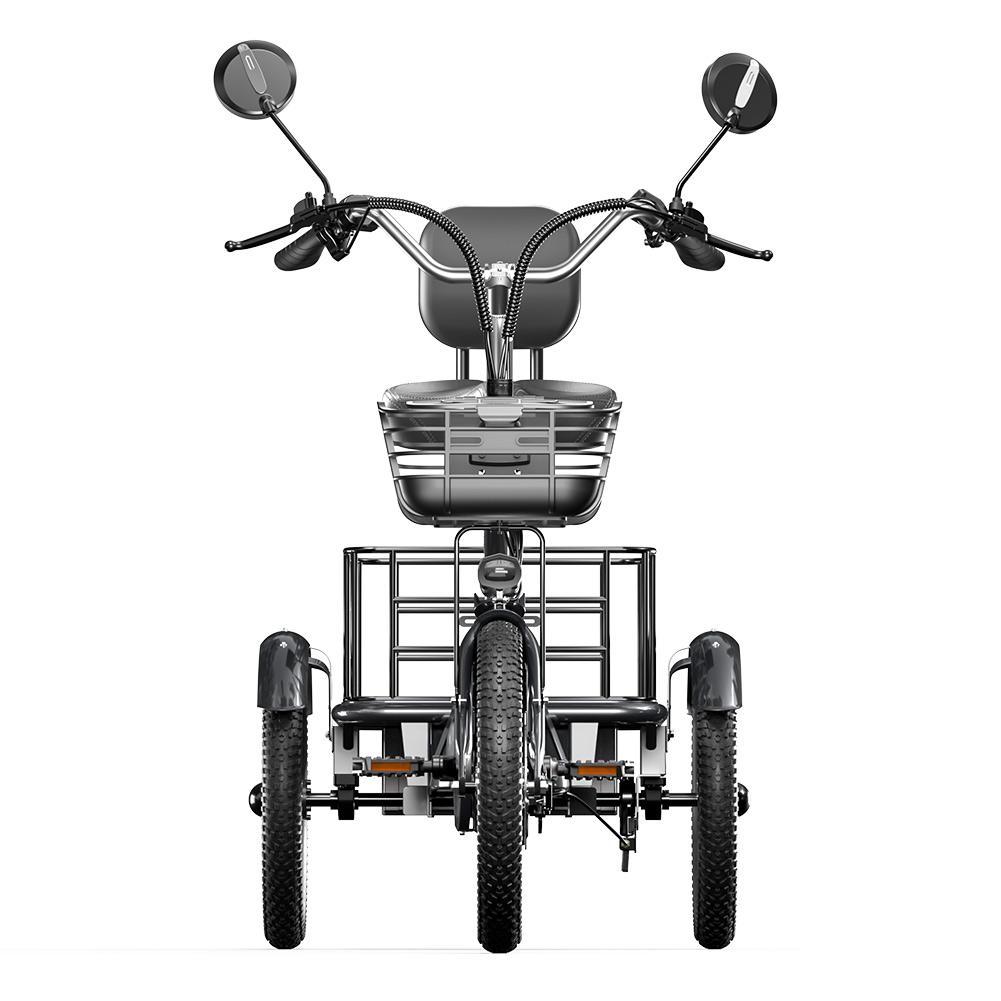 Cysum T1Pro Tricycle Électrique Avec Panier Amovible Pour Adulte Batterie 48V22AH Moteur 350W Pneus Polyvalents 16 Pouces Vélo Électrique de Ville à 3 Roues