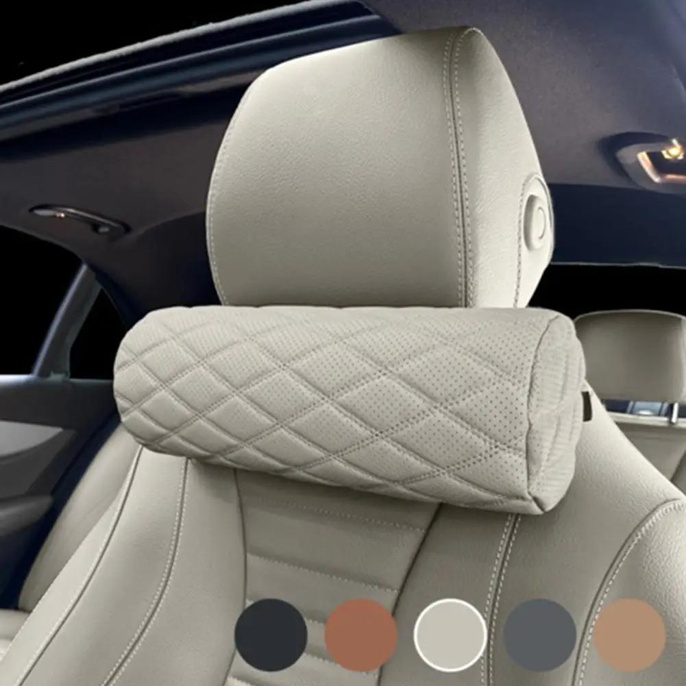 Car Headrest Four Seasons Universal Headrests Double-line Protection Cotton Headrest Accessories Memory Classic Interior Ca D8Z6