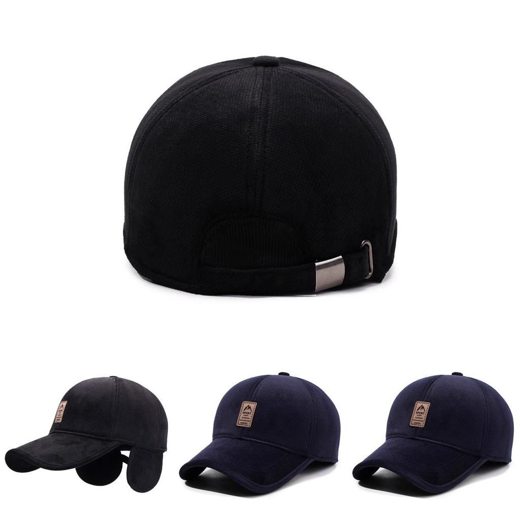 Sports Style Baseball Cap For Men With Fleece Lining Windproof Warmth For Outdoor Activities
