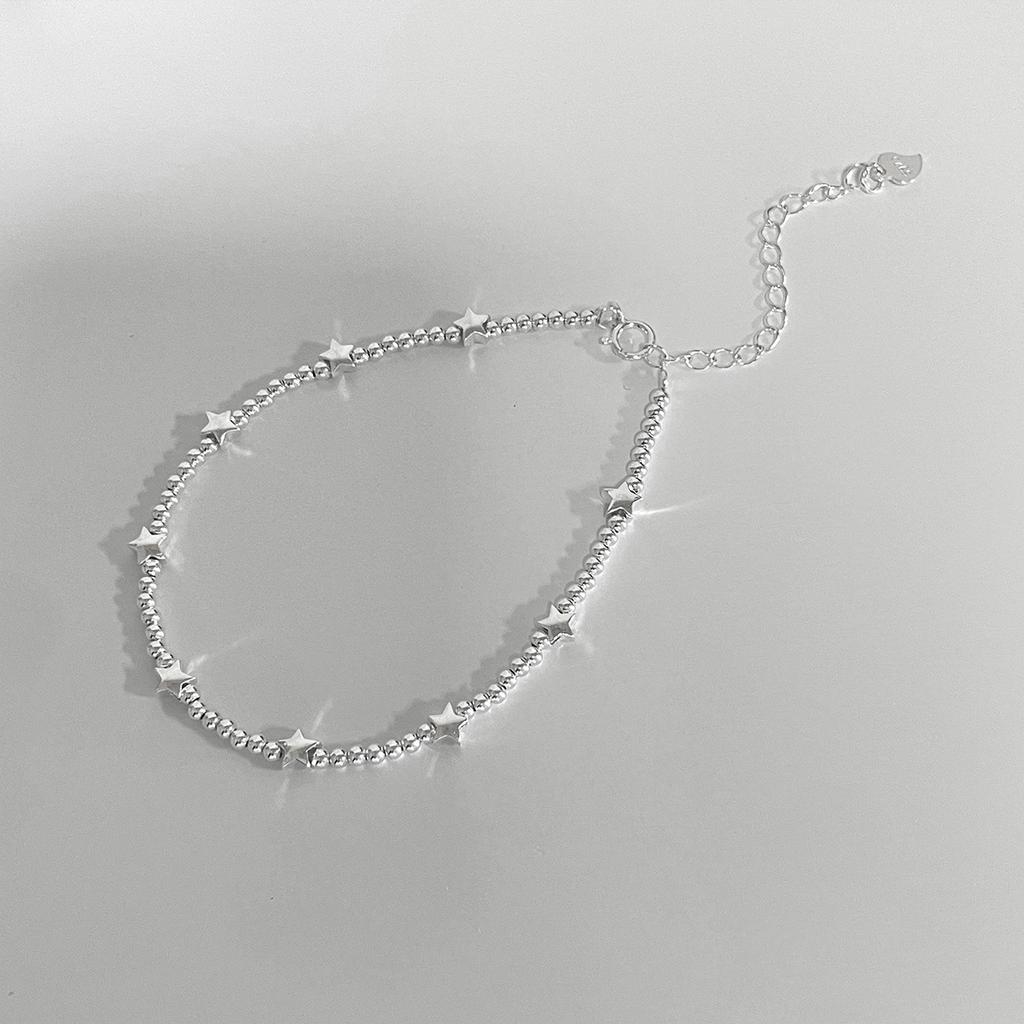 925 sterling silver star bracelet women's Korean ins style versatile fashion jewelry light luxury high-end autumn and winter jewelry