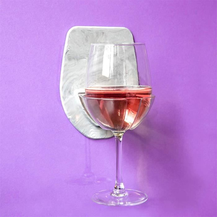 2PCS plastique Porte-verre de vin pour le bain douche Beauté Porte-verre de vin rouge YJLO2864