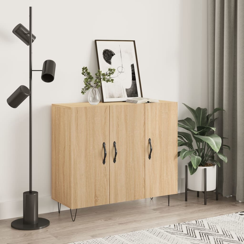 Sideboard Sonoma Oak 90 X 34 X 80 Cm Particleboard