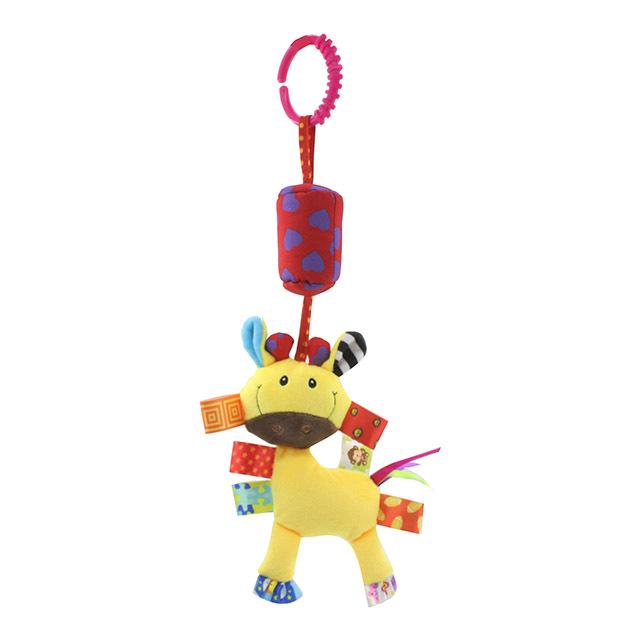 New Baby Rattles Bell Toy Soft Stuffed Animal Rattle Hand Grip Toys Pendant Stroller Crib Bed Teether Hanging Toy 0-24 Months