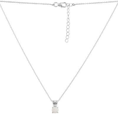 Silver Necklace with Opal 0.425ct (2126539)