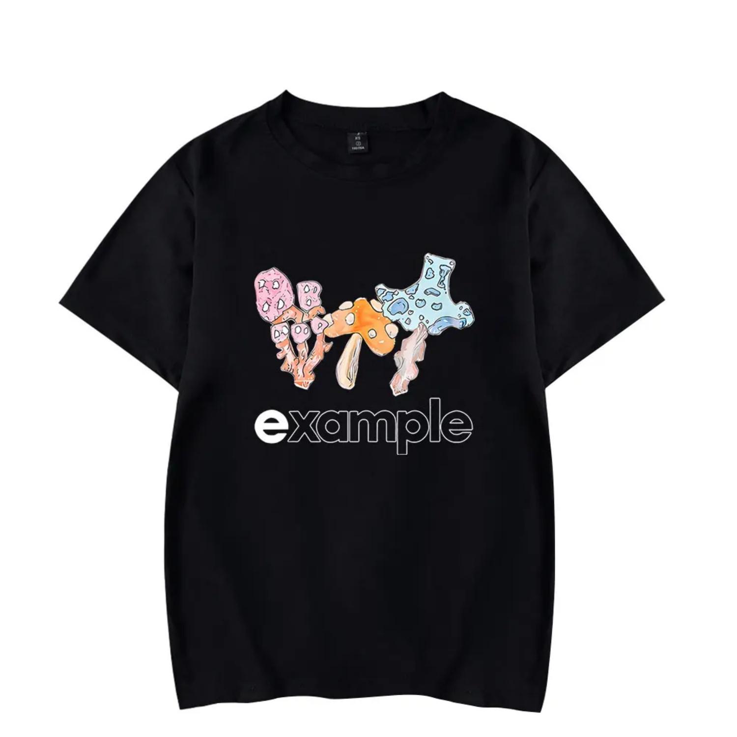 

Example Tshirt Crewneck Short Sleeve T-shirt Men Women Streetwear Printing Casual Unisex Fashion Harajuku Hip Hop S чёрный