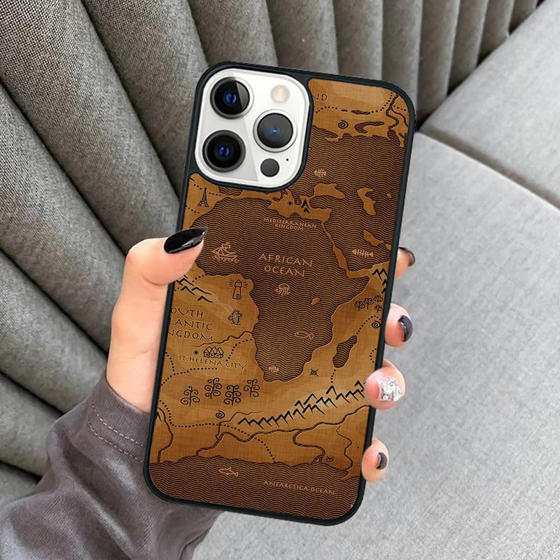Africa Map Phone Case For iPhone 17 Air 16 16e 15 13 14 Pro Max 11 12 Plus 2022 MAX Shell Cover coque