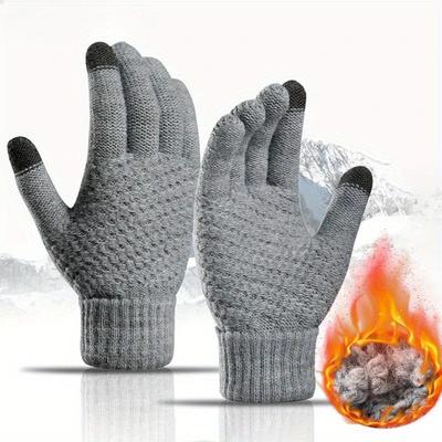Damen Herren Winterhandschuhe Touchscreen Handschuhe Stretch Strickhandschuhe Vollfingerhandschuhe Outdoor Radfahren Autofahren