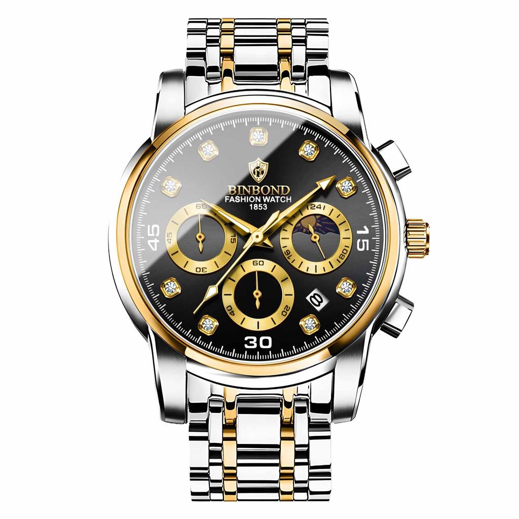 Men's Waterproof Luminous Running Alarm Clock Watch