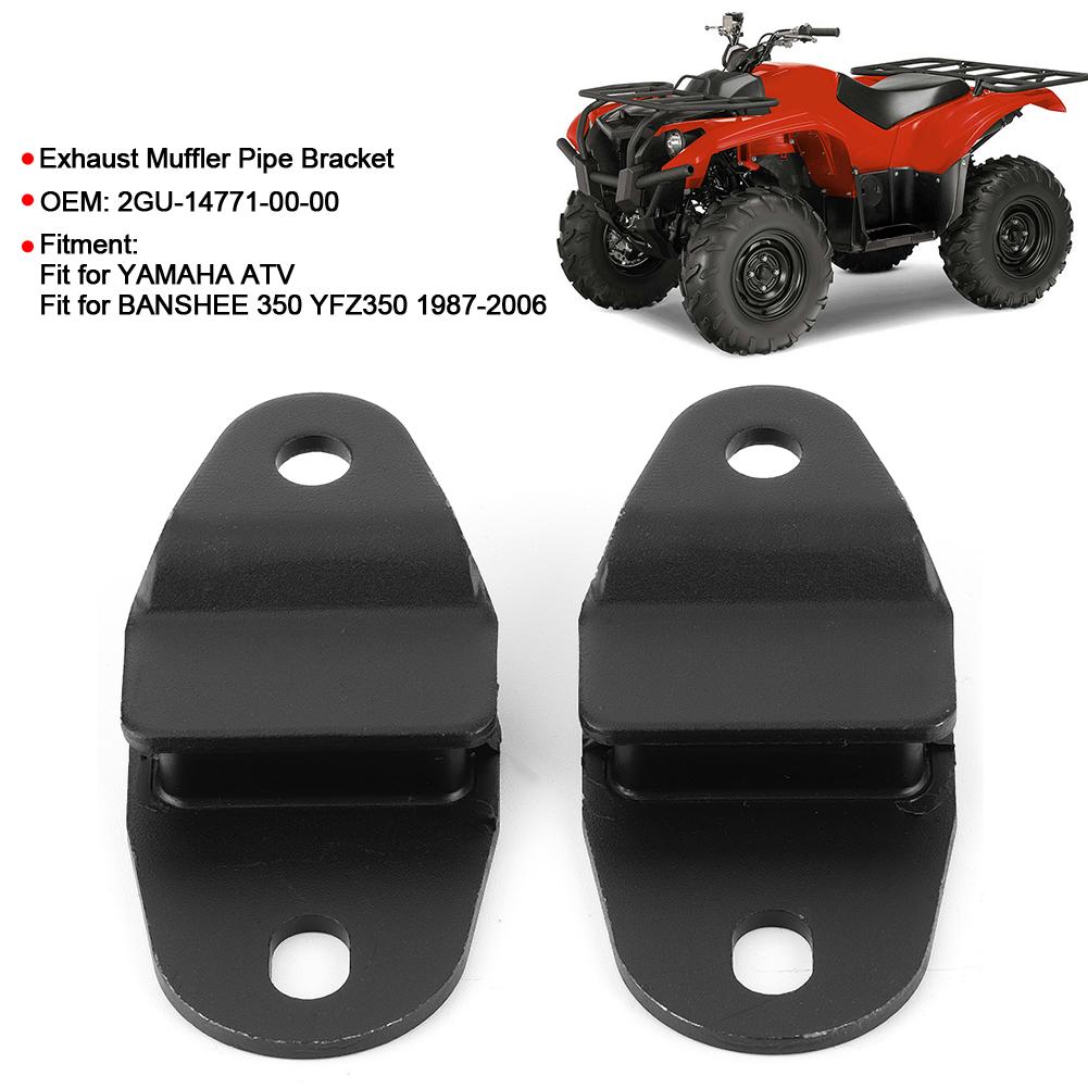 2pcs Exhaust Muffler Pipe Bracket Hangers 2GU 14771 00 00 Fit for Yamaha Banshee 350 YFZ350 1987 2006