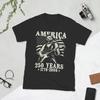 Abraham Lincoln Playing Guitar 4th July 250th Anniversary Unisex T Shirt Vintage Tees Short Sleeve TShirts Pure Cotton Clothing