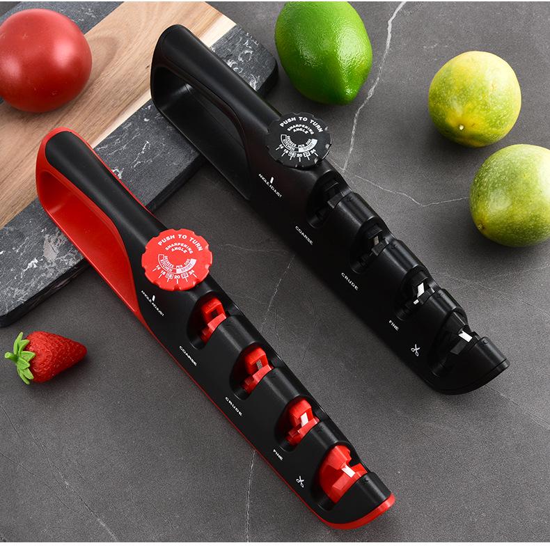 Adjustable 4-in-1 Knife Sharpener: Multifunctional Kitchen Sharpening Tool